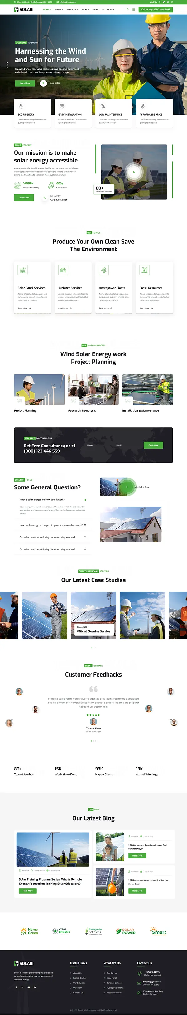Solari - Joomla 6 Ecology & Solar Energy Template